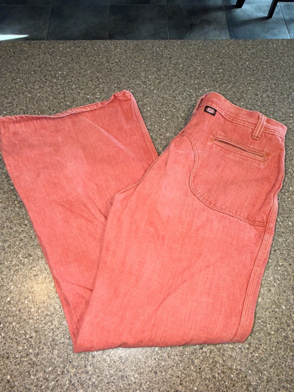 Vintage 70s Red Snap Jeans